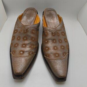 Old Gringo Pewter Mules, size 8.5B
